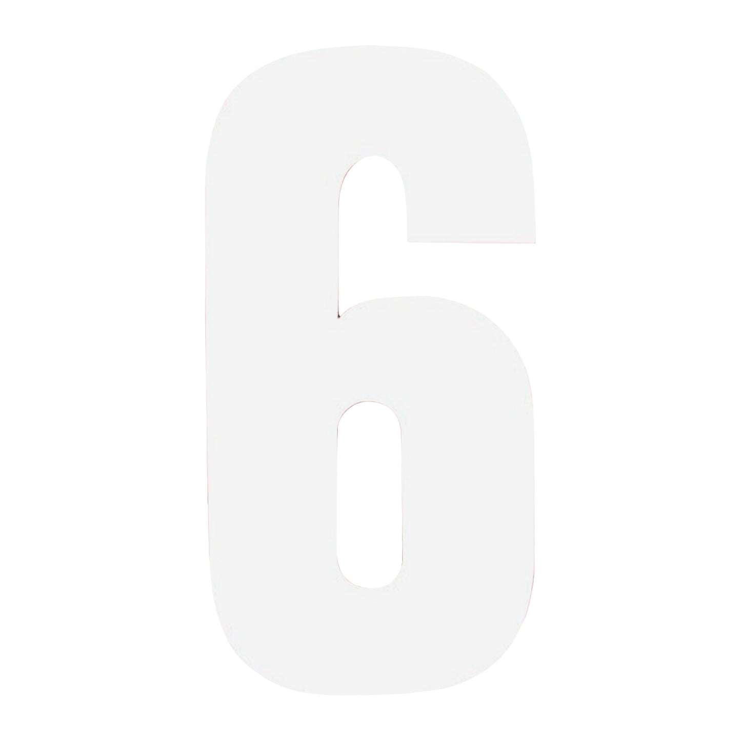 White - Front - Securit 6 Bin Number (Pack of 2)