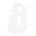 White - Back - Securit 8 Bin Number (Pack of 2)