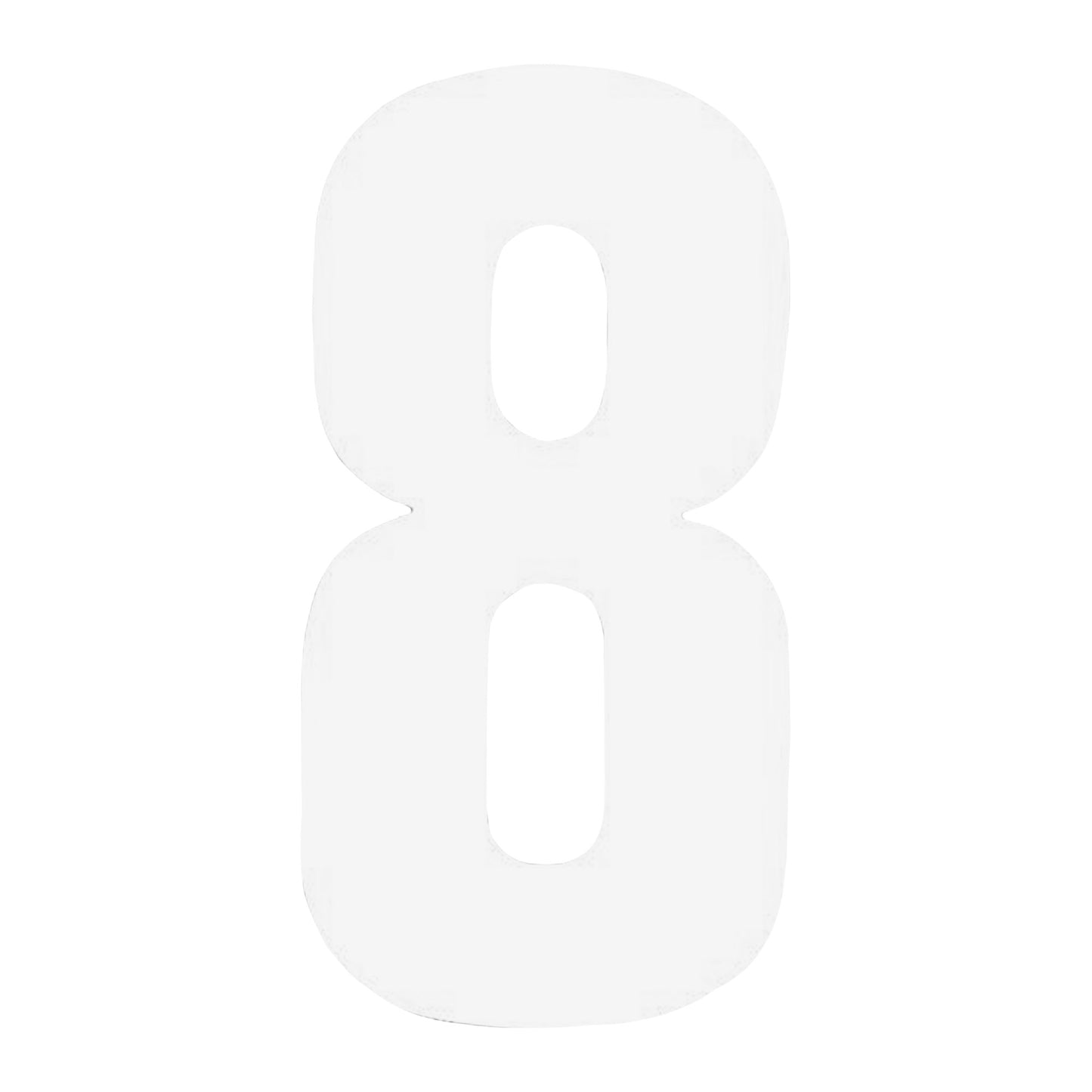 White - Front - Securit 8 Bin Number (Pack of 2)