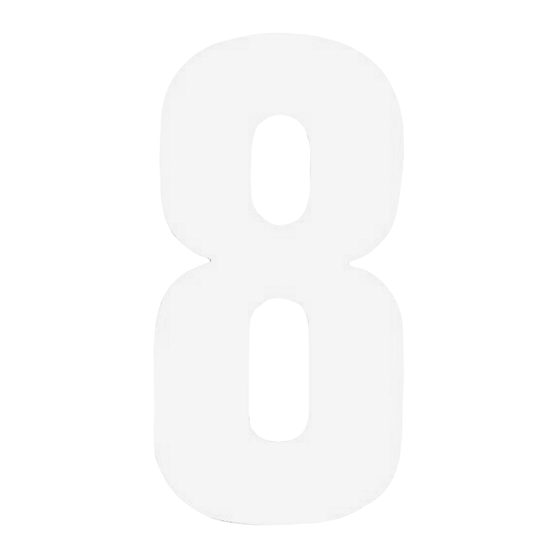 White - Front - Securit 8 Bin Number (Pack of 2)