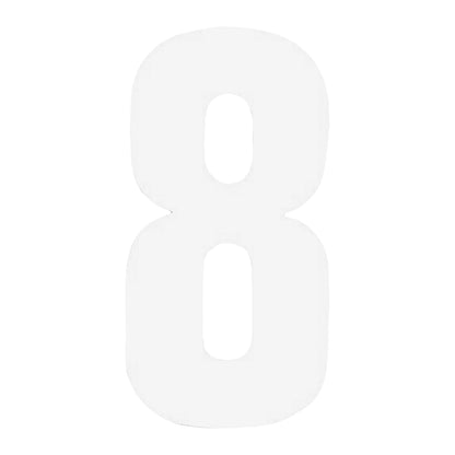 White - Front - Securit 8 Bin Number (Pack of 2)