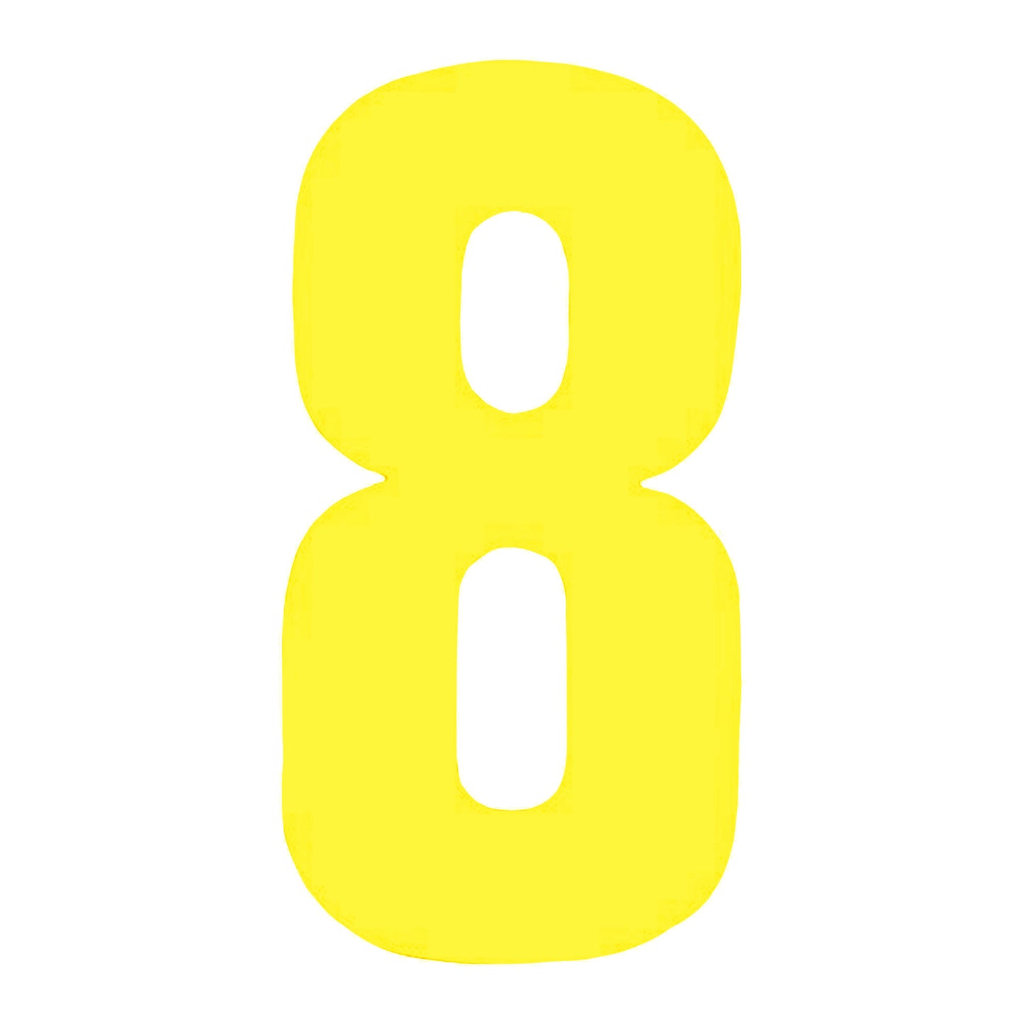 Yellow - Front - Securit No 8 Hi-Vis Bin Number