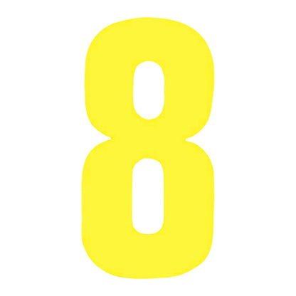 Yellow - Front - Securit No 8 Hi-Vis Bin Number
