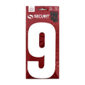 White - Front - Securit 9 Bin Number (Pack of 2)