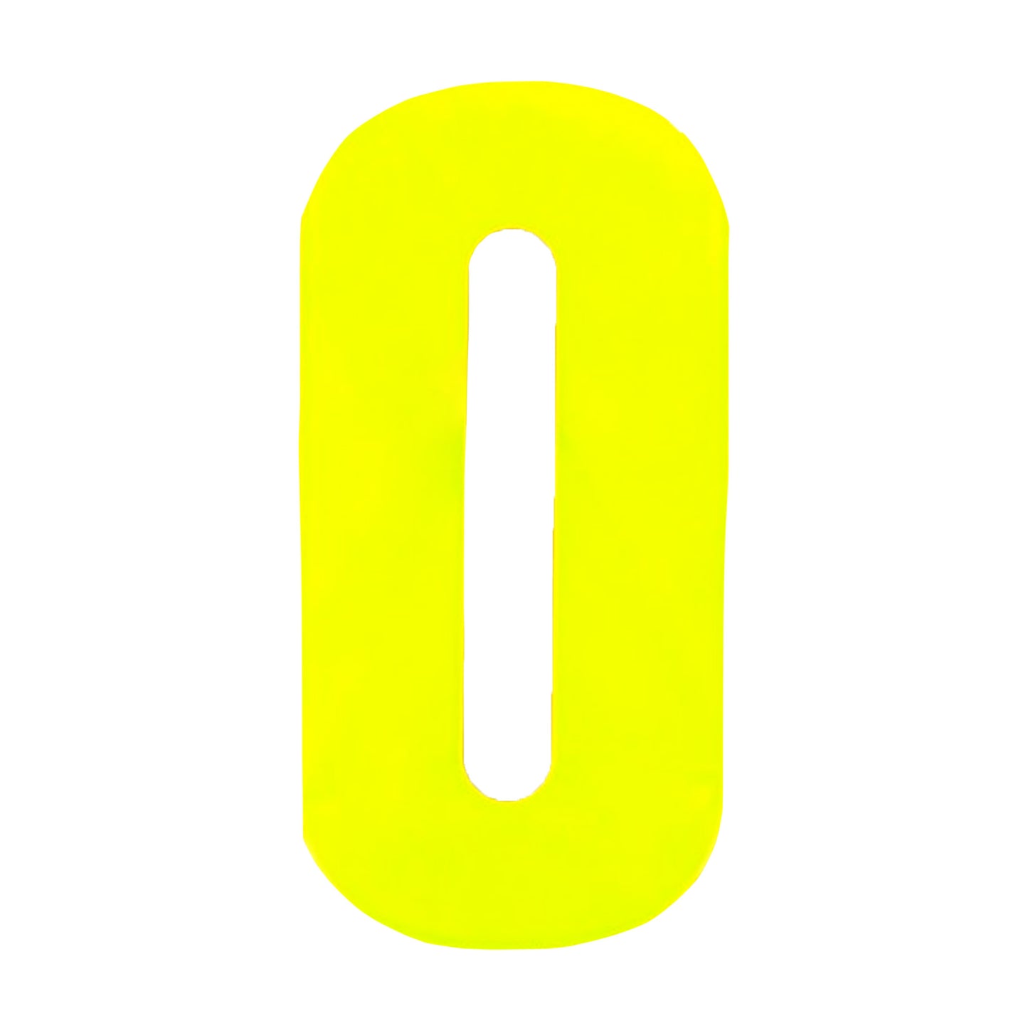 Yellow - Front - Securit No 0 Hi-Vis Bin Number