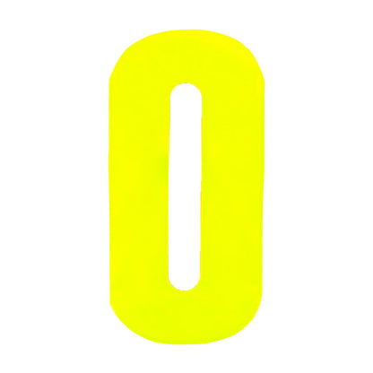 Yellow - Front - Securit No 0 Hi-Vis Bin Number
