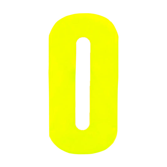 Yellow - Front - Securit No 0 Hi-Vis Bin Number