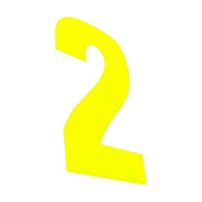 Yellow - Back - Securit No 2 Hi-Vis Bin Number