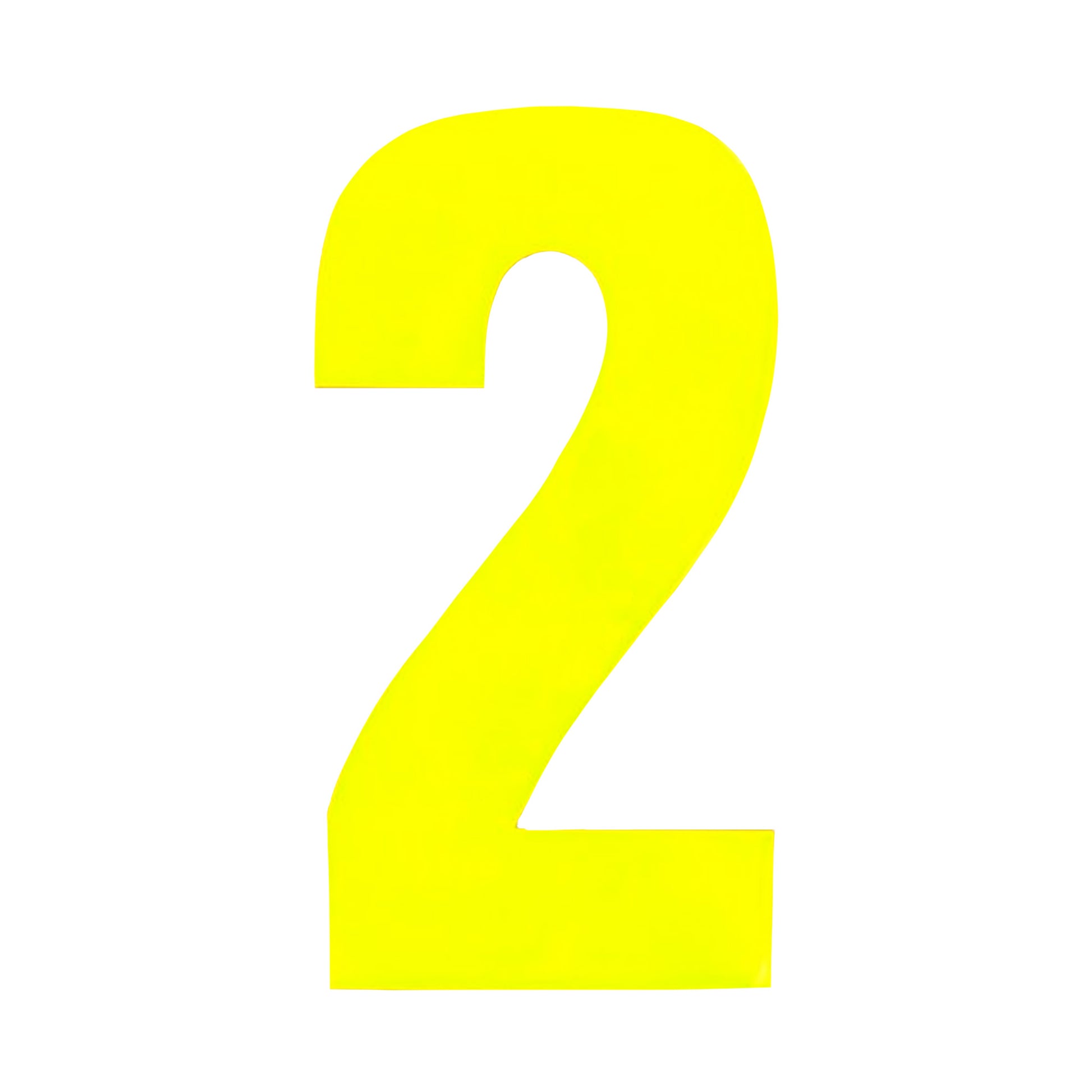 Yellow - Front - Securit No 2 Hi-Vis Bin Number