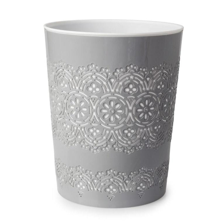 Grey - Front - Blue Canyon Floral Waste Bin