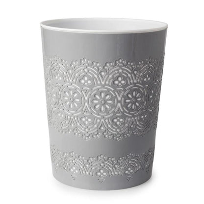 Grey - Front - Blue Canyon Floral Waste Bin