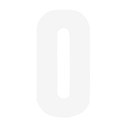 White - Front - Securit 0 Bin Number (Pack of 2)