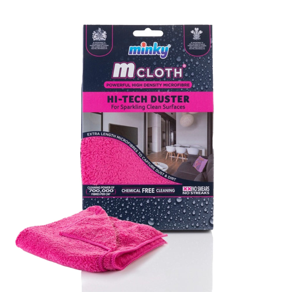 Pink - Back - Minky M Cloth Hi-Tech Duster