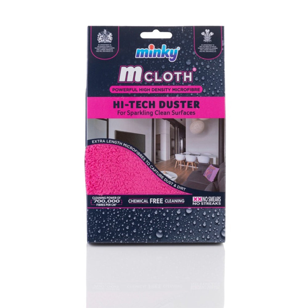 Pink - Side - Minky M Cloth Hi-Tech Duster