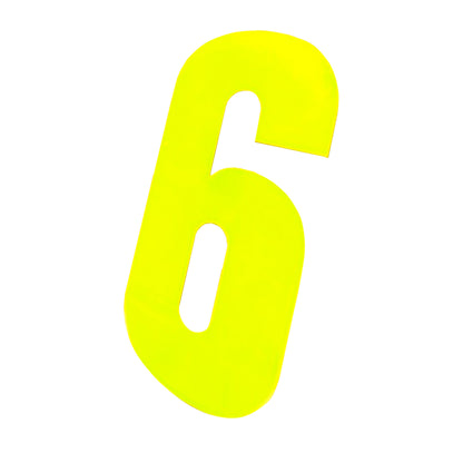 Yellow - Back - Securit 6 Hi-Vis Bin Number
