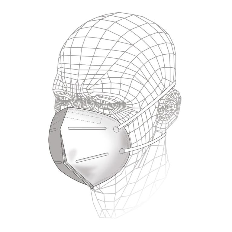 White - Front - Vitrex Unisex Adult Respirator Mask