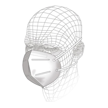 White - Front - Vitrex Unisex Adult Respirator Mask