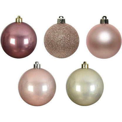 Pink - Front - Kaemingk Shatterproof Plain Bauble (Pack of 30)