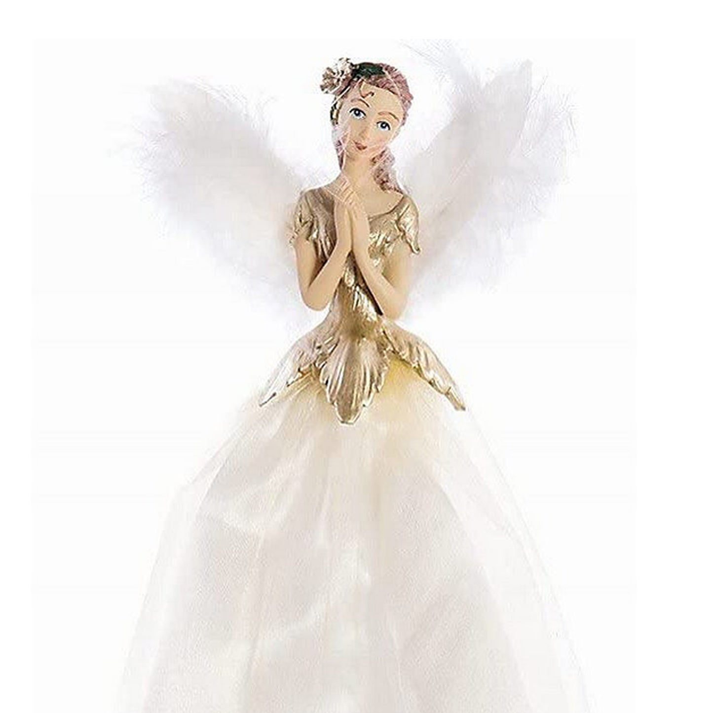 White - Side - Premier Feather Fairy Tree Topper