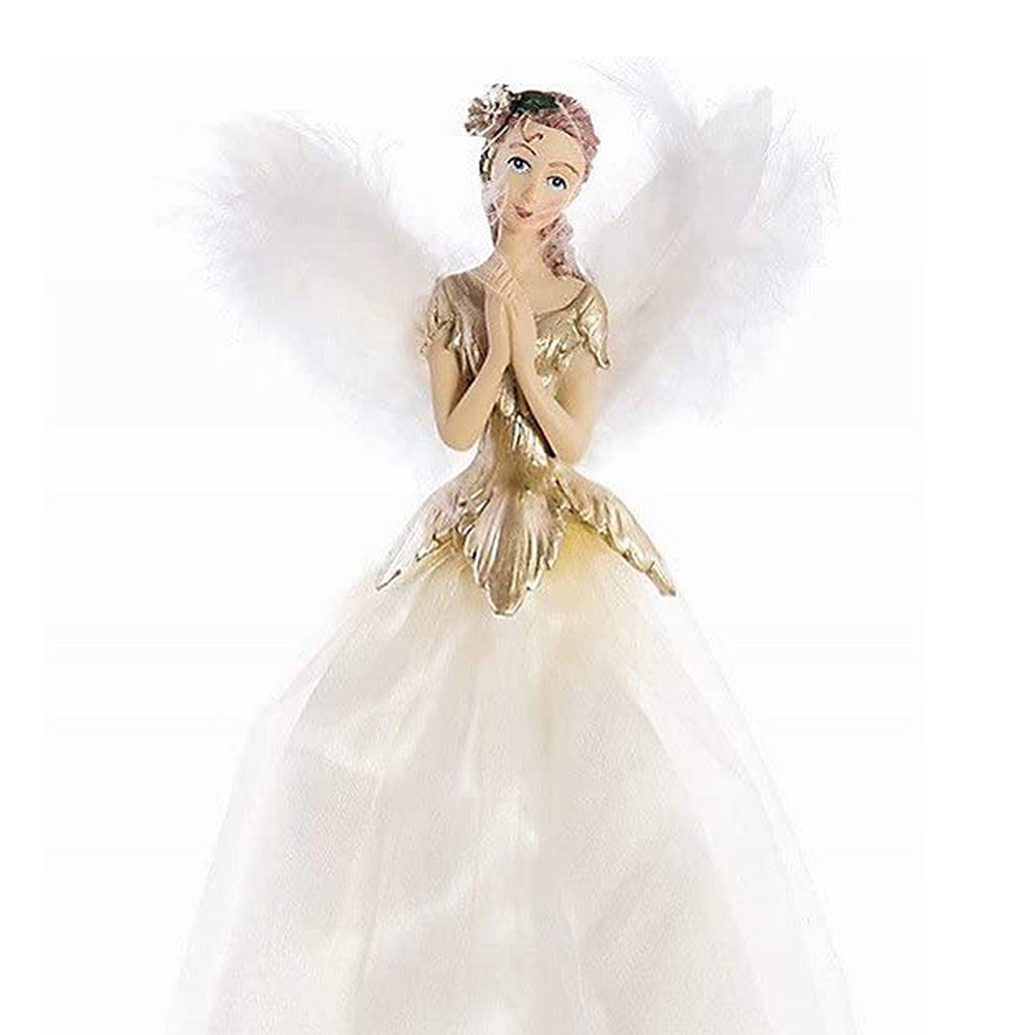 White - Side - Premier Feather Fairy Tree Topper