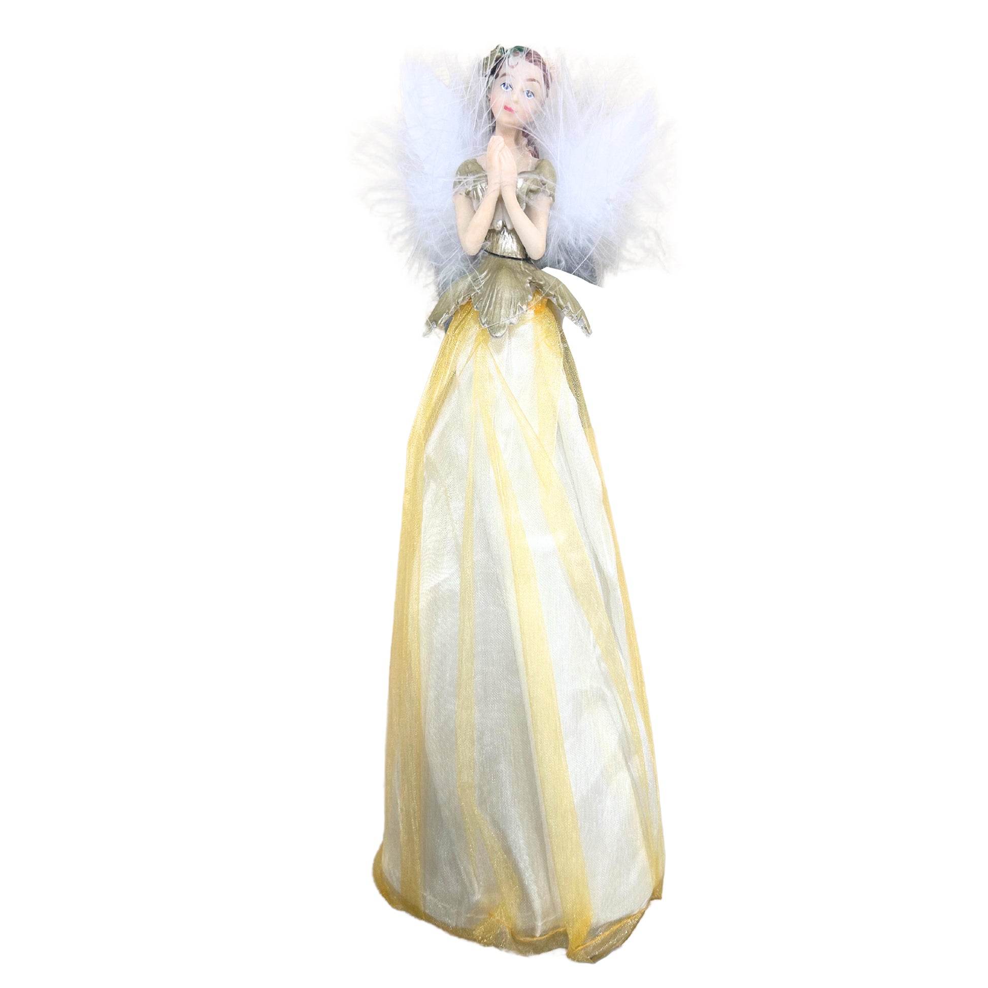 White - Front - Premier Feather Fairy Tree Topper