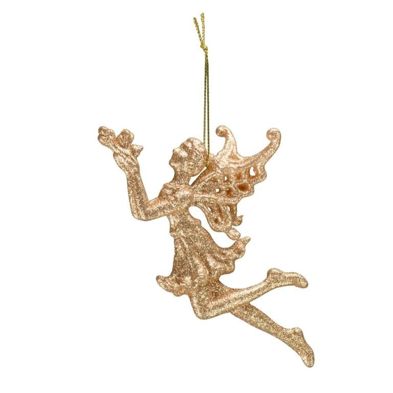 Champagne - Front - Davies Products Glitter Fairy Tree Decoration