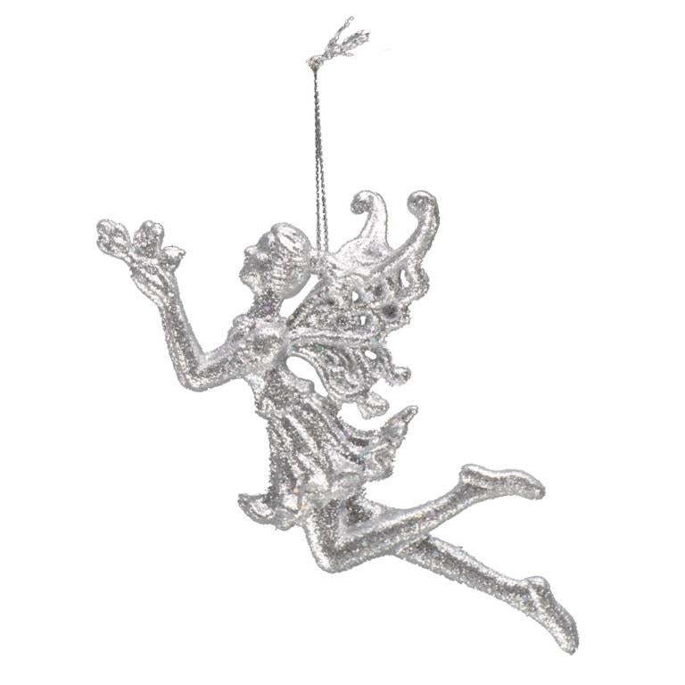 Silver - Front - Davies Products Glitter Fairy Tree Decoration
