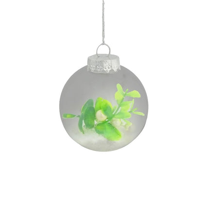 Clear-Green-White - Front - Davies Products Mistletoe Bauble