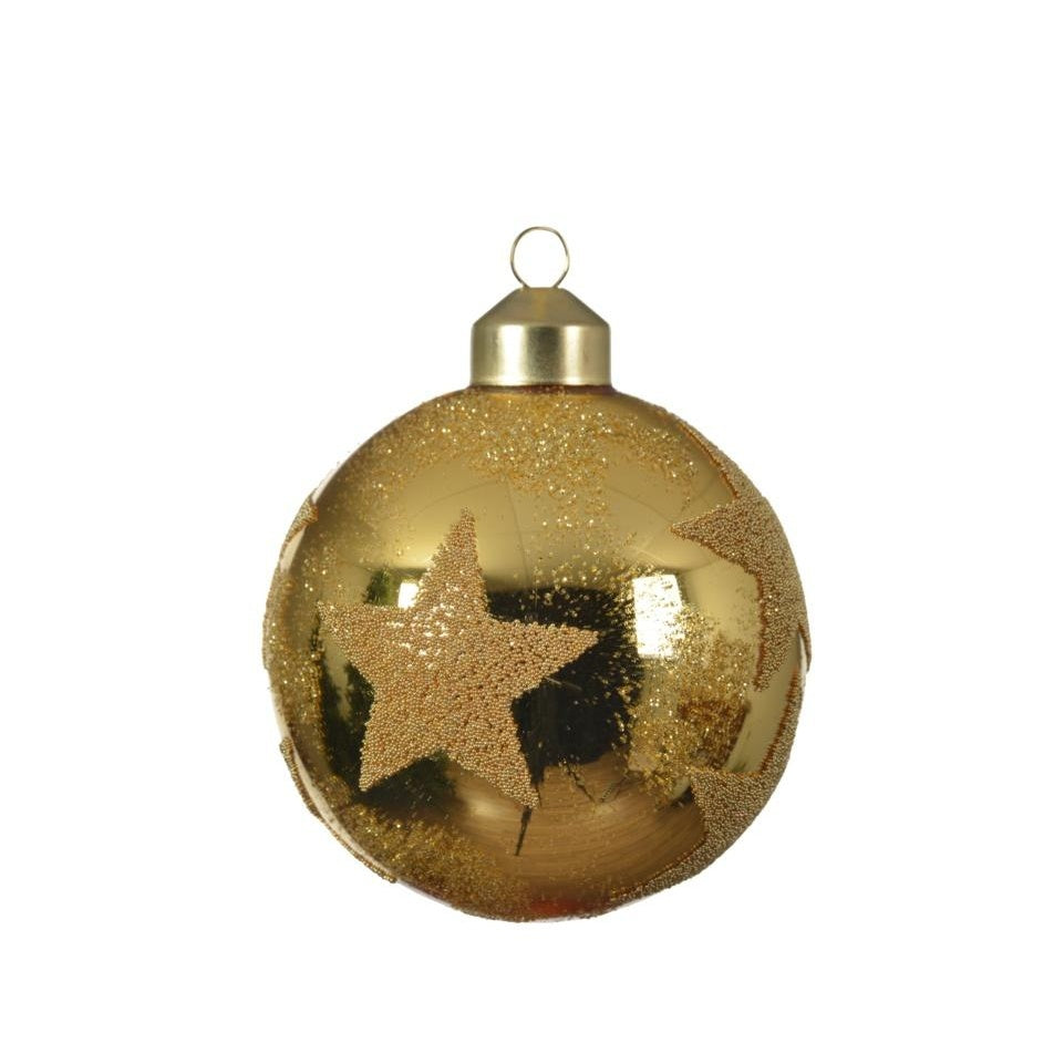 Gold - Front - Kaemingk Star Bauble