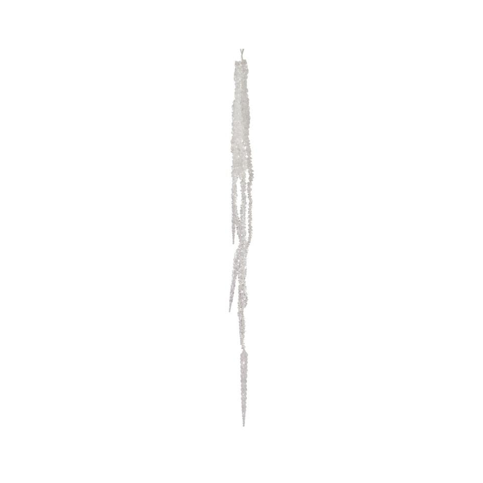 Snow - Front - Kaemingk Acrylic Icicle Christmas Tree Decoration