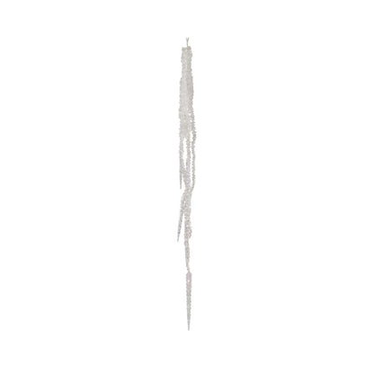 Snow - Front - Kaemingk Acrylic Icicle Christmas Tree Decoration