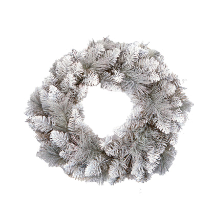 Silver - Front - Premier Christmas Tipped Wreath