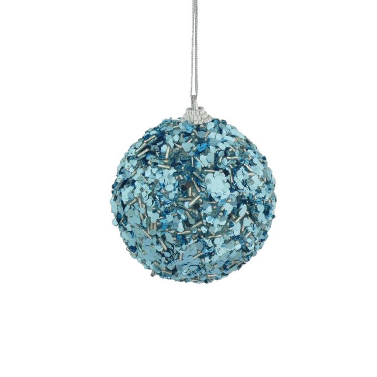 Ice Blue - Front - Davies Products Glitter Maxi Bauble
