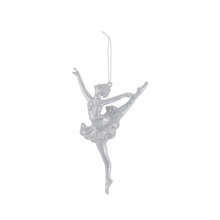 Silver - Front - Davies Products Glitter Ballerina Decoration
