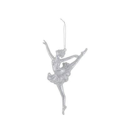 Silver - Front - Davies Products Glitter Ballerina Decoration