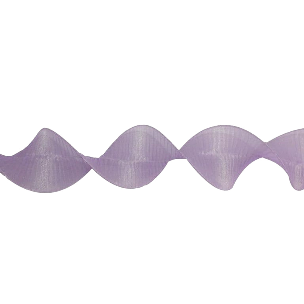 Lilac - Front - Davies Products Ruffled Ribbon
