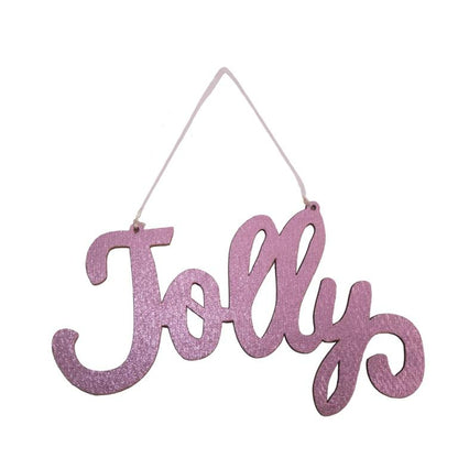 Blush - Front - Davies Products Jolly Fabric Metallic Sign