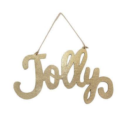 Gold - Front - Davies Products Jolly Fabric Metallic Sign