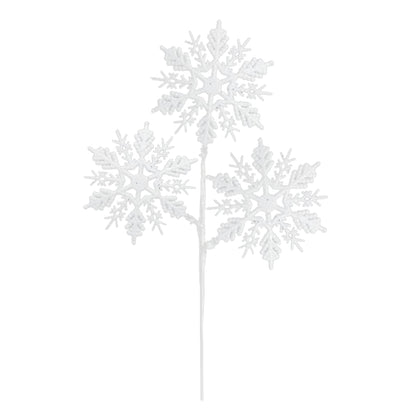 White - Front - Davies Products Snowflake Christmas Decoration