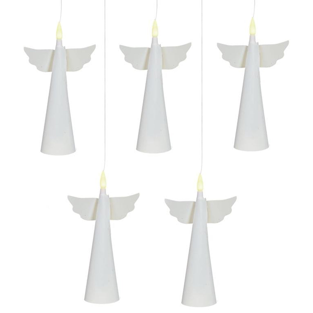 White - Front - Premier Floating Angels Christmas Decoration (Pack of 5)
