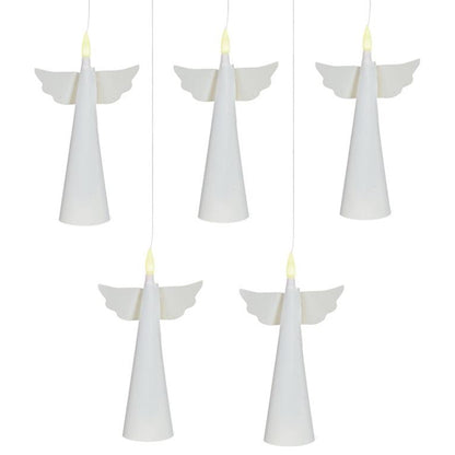 White - Front - Premier Floating Angels Christmas Decoration (Pack of 5)