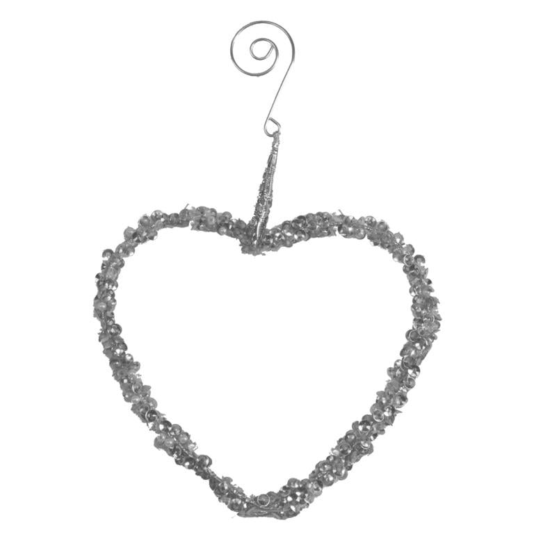 Silver - Front - Davies Products Heart Hanger