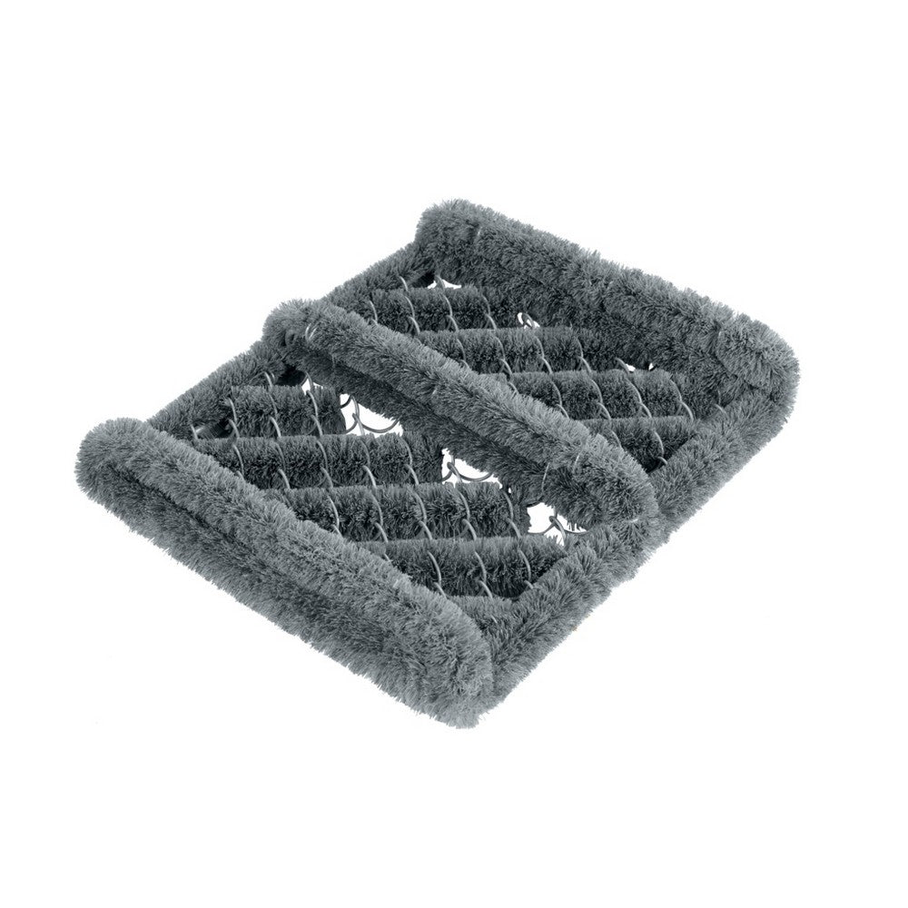 Grey - Front - Groundsman Wire Textured Boot Scraper Mat
