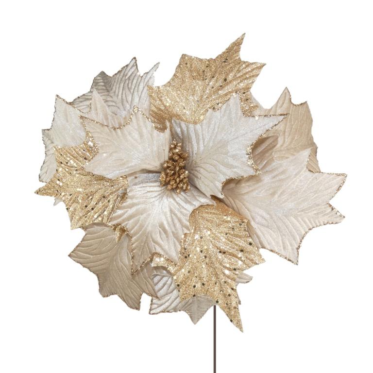 Champagne - Front - Davies Products Giant Flower Christmas Decoration
