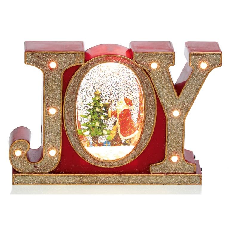 Gold - Front - Premier Joy Glitter Christmas Water Spinner