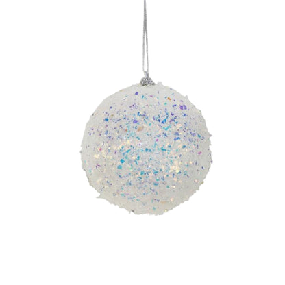 White - Back - Davies Products Unicorn Iridescent Bauble