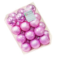 Pink - Back - Premier Assorted Designs Christmas Bauble (Pack of 24)