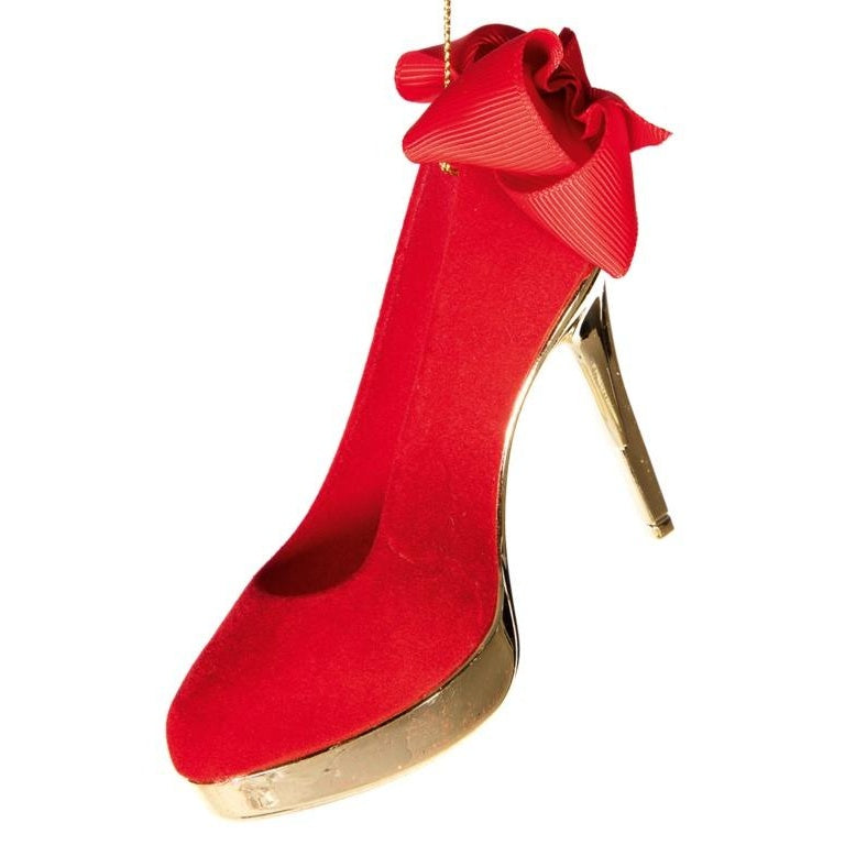 Red - Front - Premier High Heel Shoe Christmas Decoration