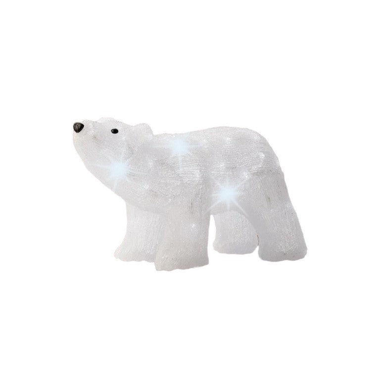 White - Front - Kaemingk Bear Christmas LED Outdoor Decoration