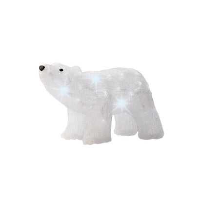 White - Front - Kaemingk Bear Christmas LED Outdoor Decoration